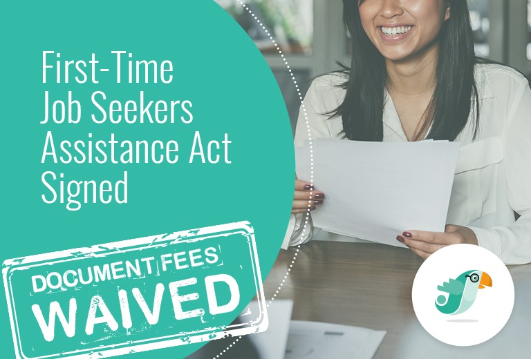 First-time Jobseekers Assistance Act Signed, Document Fees Waived